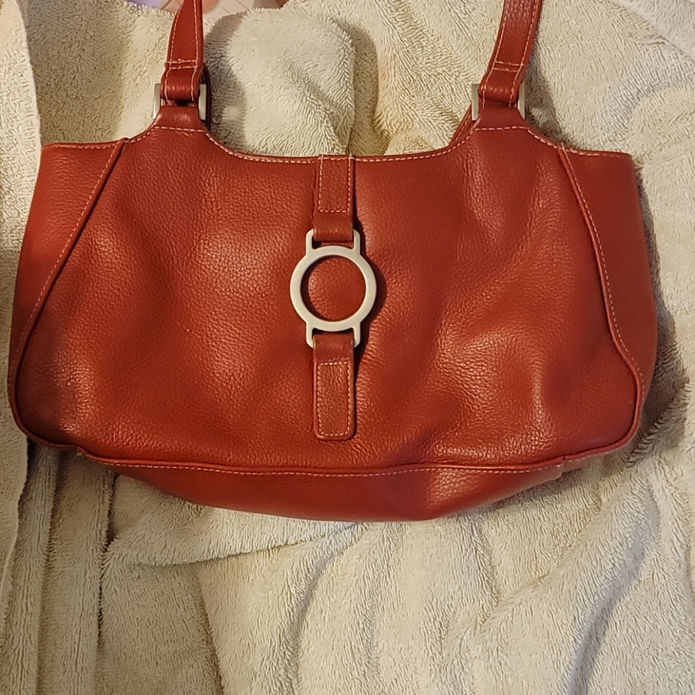 Mossimo Women's Deep Red Leather Shoulder Purse